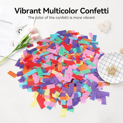 6 Pack Multicolor Confetti Poppers,Confetti Cannon,12 Inch Party Poppers Confetti Shooters Launches 20-25FT for Birthday,Celebration,Wedding,Christmas,New Years Eve