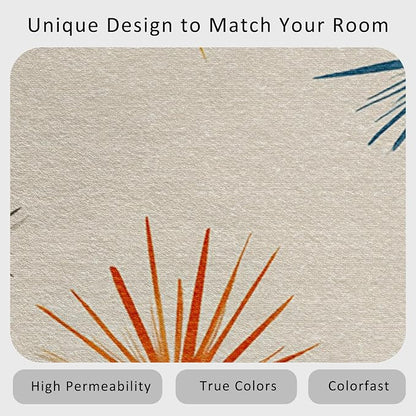 Mid Century Modern Rug 6x8 Starburst Atomic Retro 60s 70s Pattern Area Rugs for Living Room, Bedroom, Mid Century Modern Home Decor Accessories Indoor Carpet, Non Slip & Machine Washable