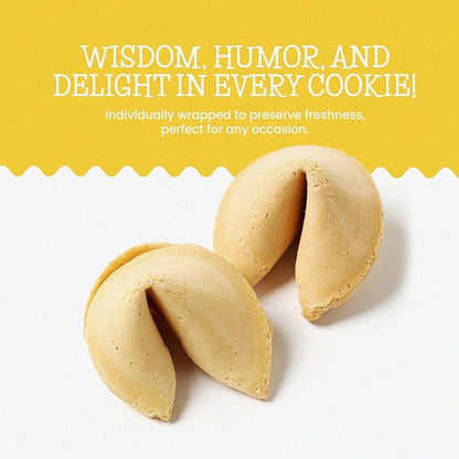Fortune Cookies | Individually Wrapped Fortune Cookies for Christmas, Parties, Weddings, Events, and Celebrations with Fun Fortunes (100 Pack)