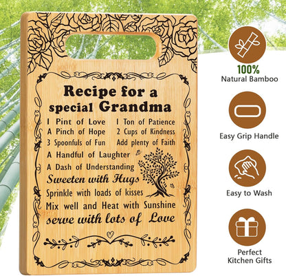 Grandma Gifts from Grandkids, Grandma Birthday Gifts Cutting Board Set Gift, Best Grandma Ever Gifts Great Grandma Christmas Gifts for Nana Gigi Mimi, Mothers Day Gifts Thank You Gifts for Grandma