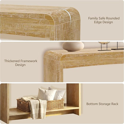 Farmhouse Entryway Table, 43.7" Console Tables
