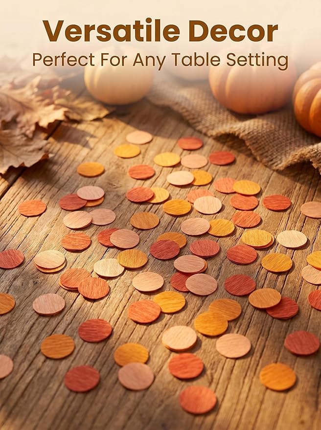 Ombre Orange Table Confetti for Fall Autumn Thanksgiving Harvest Orange Wedding Paper Confetti Baby Shower Birthday Party Decorations 1000 Count