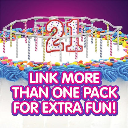 BEST PARTY EVER! Quick Light Birthday Candles - Amazing Chain Reaction - Lighting One Candle Lights Them All - Multi-Color - Great for Birthdays and More - 4-Pack (48 Candles)