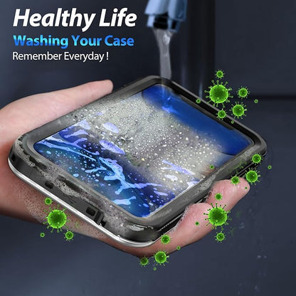 SPORTLINK Waterproof Case for iPhone 11, Full Body Heavy Duty Protection Full Sealed Cover Shockproof Dustproof Built-in Clear Screen Protector Rugged Case for iPhone 11 6.1 Inch Frosted Clear/Black