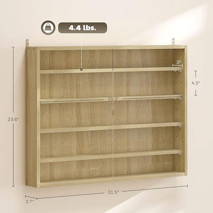 HOMCOM 5-Tier Display Cabinet, Glass Door Cabinet