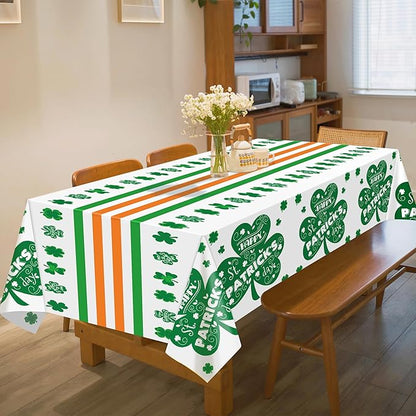 OHOME St. Patrick's Day Tablecloth - Shamrock Decorations, 54" X 108", 2 Pack