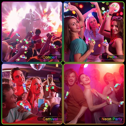 Valentines Day 150 Pcs Light Up Rings, New Year Glow In The Dark Party Supplies, 6 Style Flashing Glow In The Dark Rings for Adults & Kids, LED Ring for Birthday Party Favors, Concert, Raves, Halloween, Christmas