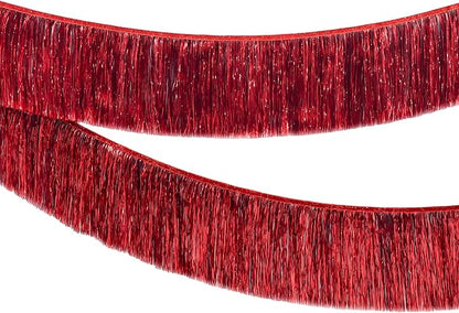 KatchOn, XtraLarge Red Fringe Banner - Pack of 2 | Ceiling Tinsel for Red Streamers Party Decorations | Streamers for Cherry Party Decorations, Bridal Shower Decor, Halloween, Christmas Decorations