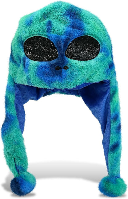 DolliBu Plush Hat – Super Soft Fleece Stuffed Animal Beanie with Ear Flaps, Cozy Warm Winter Hat for Kids – One Size