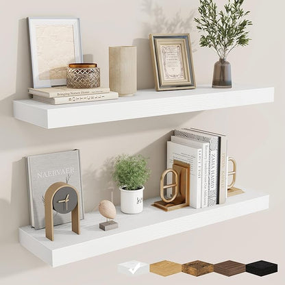fuqing Floating Shelves for Wall, Wall Mounted Wood Floating Shelf