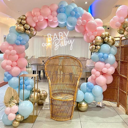 YMSZ Pink and Blue Balloons, 67 12 Inch Gender Reveal Balloons for Boy or Girl Gender Reveal Decorations Birthday Party Baby Shower Anniversary Decoration