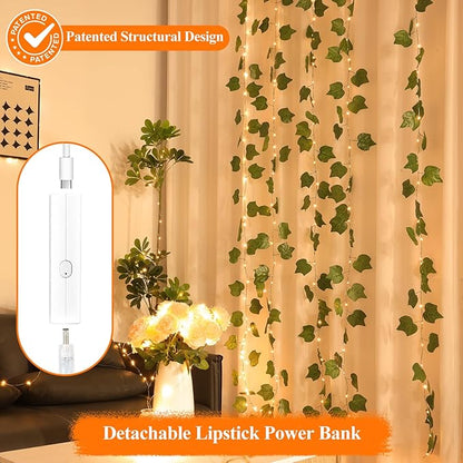 Lakumu 33FT 100 LED Fairy Lights: Rechargeable Battery Operated, Timer for Christmas Decorations, Bedroom, Tree, Wedding,Table Decor, Warm White