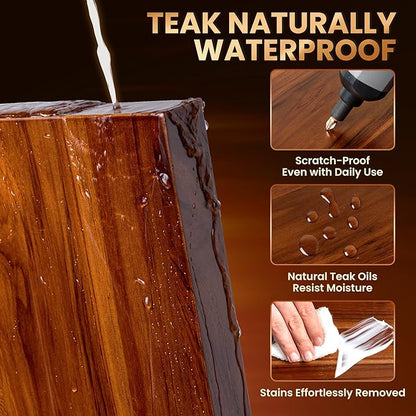 36 Inch Teak Floating Shelves Set of 2