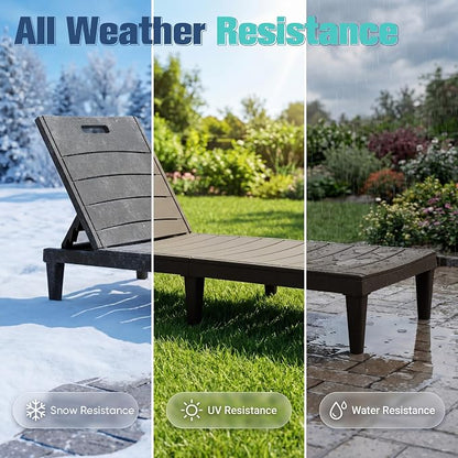 Devoko Outdoor Chaise Lounge Chair Set of 2