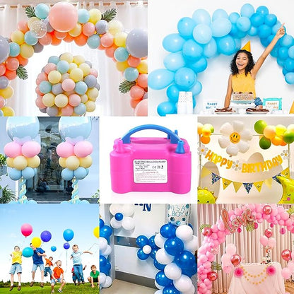 QIPUMP Balloon Pump Electric,110V 600W Balloon Blower Inflator Dual Nozzle Air Pump Balloons Inflator for Decoration, Party, Sport,Gifts:2 Balloon Tying Tools