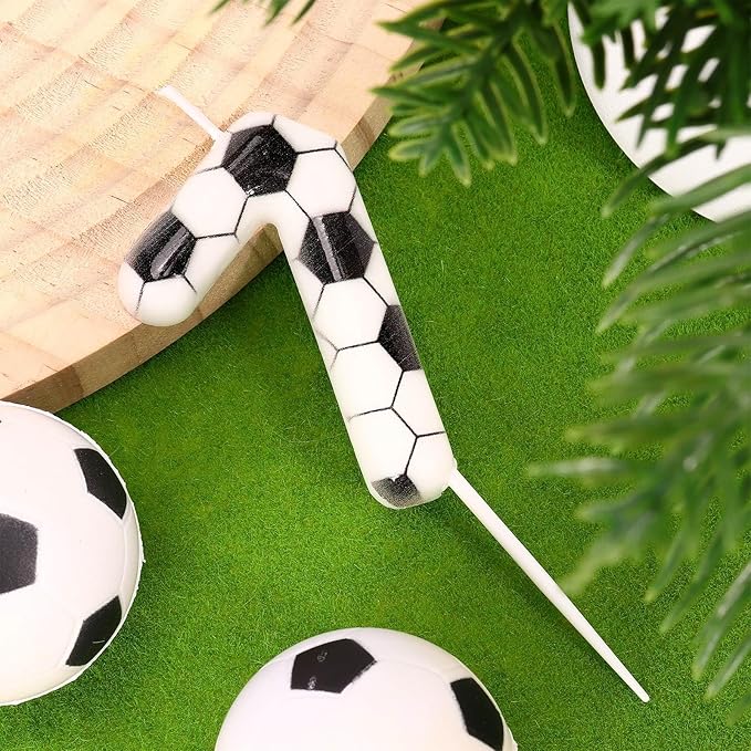 Soccer Number 7 Birthday Candle, 7th Birthday Candle Sport-Theme Cake Topper, Soccer Theme Party Decorations for Boys Girls, Party Supplies Birthday Gifts