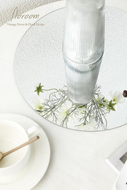 Floroom 12pcs 12 Inch Round Mirrors for Table Centerpieces, Trays, Plates, Weddings, Baby Showers, and Party Decorations
