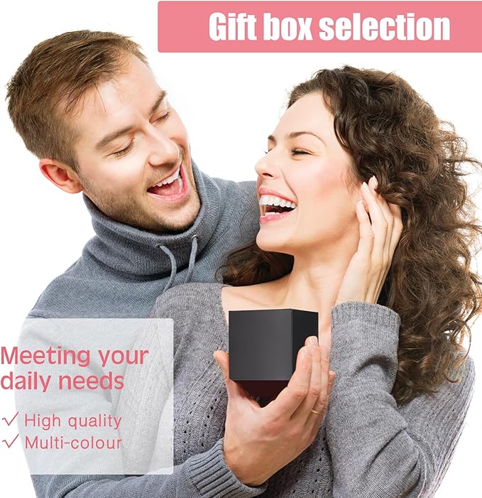 Zhehao 48 Pack Black Gift Boxes Small Cardboard Gift Boxes with Lids Bulk 3 x 3 x 3 Inch Square Kraft Paper Cube Box Assemble for Candles Wedding Presents Easy Birthday