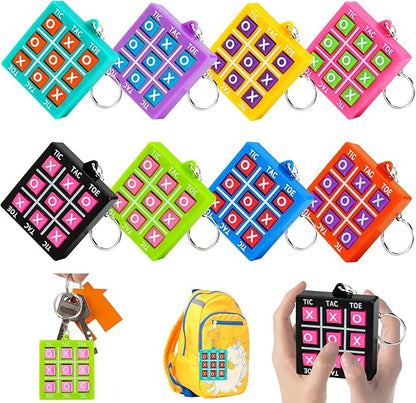 16PCS Tic Tac Toe Game Birthday Party Favors Goodie Bags Stuffers for Kids 3-5 4-8 8-12 Summer End of Year Student Gifts from Teacher Classroom Treasure Carnival Prize Box Return Gift Pinata Keychain