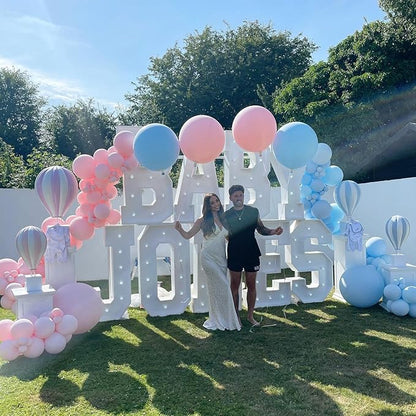 139pcs Gender Reveal Balloon Garland Arch Kit with Pink and Blue Balloons Silver Balloons for Boy or Girl Gender Reveal Decorations Birthday Party Baby Shower Celebration Wedding Anniversary (No Box)