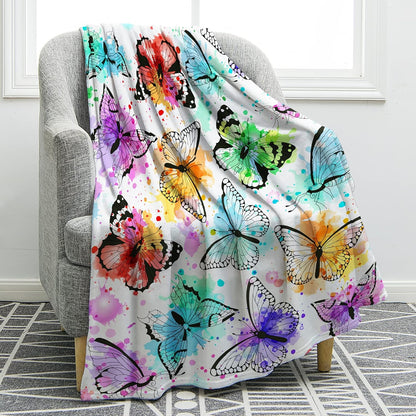 Jekeno Butterfly Throw Blanket Gifts for Women Girls, Christmas Birthday Valentines Butterfly Gifts for Butterflies Lovers Adult Kids, Colorful Blanket Decor for Home Bed Couch