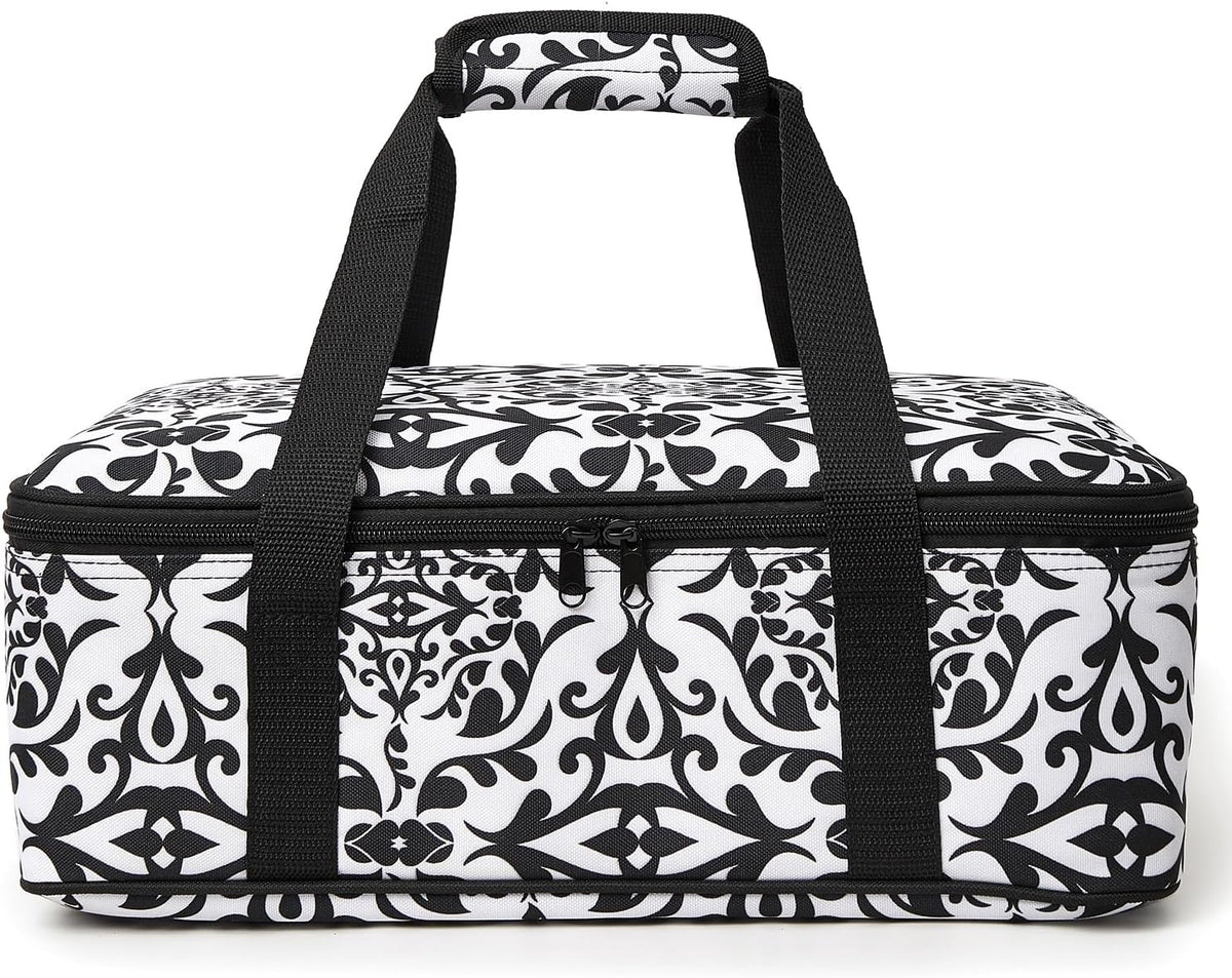 Insulated Casserole Carrier Bag - Portable Thermal Food Delivery Bag for 9x13/11x15 Inch Pan - Keep Meals Hot/Cold 4+ Hours for Catering, Festival Potlucks, Picnics, Family Gathings or Outdoor Events