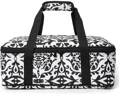 Insulated Casserole Carrier Bag - Portable Thermal Food Delivery Bag for 9x13/11x15 Inch Pan - Keep Meals Hot/Cold 4+ Hours for Catering, Festival Potlucks, Picnics, Family Gathings or Outdoor Events