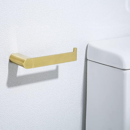 RANDOM Brushed Gold Towel Bar Set 5 Piece Bathroom Hardware Set Include 9.8/23.6 Inch Towel Holder Toilet Paper Holder and 2 Towel Hooks Stainless Steel Bathroom Accessories Kit Wall Mount