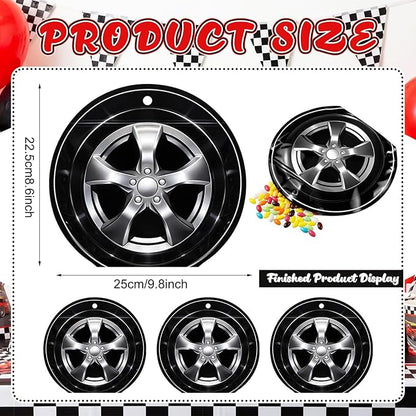Resurhang 60 Pcs Race Car Treat Bags Zipper Racing Themed Food Goodie Gifts Bags Resealable Sport Themed Snack Candy Containers for Wheels Birthday Party Baby Shower Supplies