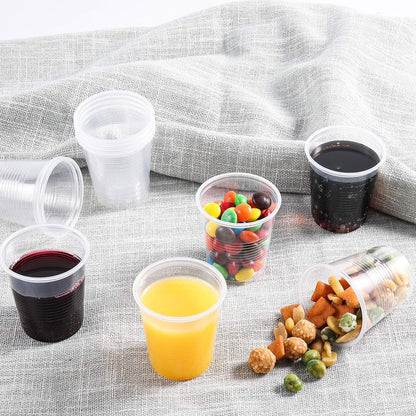 3oz Disposable Plastic Cups 500 Pack,Small Mouthwash Cups, Bulk Sample Tumblers for Home, School, Office, Parties, or Commercial Use