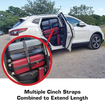 Reusable Cinch Straps 2" x 15" - 6 Pack, Multipurpose Strong Gripping, Quality Hook and Loop Securing Straps (Black)