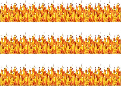Beistle Plastic Flame Wall Backdrops, 4’ x 30’, 3 Pack – Photo Backdrop, Easy to Adhere Wall Covering, Party Decor, Burning Fire Photography Background for Birthdays, Holidays & Events