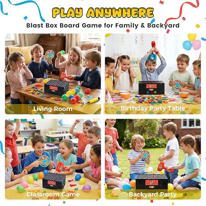 LovesTown Balloon Pop Game, Blast Box Board Games for Family Night Juegos De Mesa Birthday Gifts Party Supplies for Adults and Kids