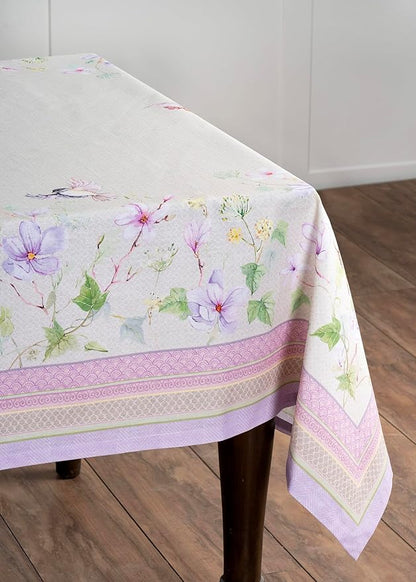 Maison d' Hermine Table Cloth Rectangle Table 100% Cotton 70 x 140 Inches Tablecloth Reusable Decorative for Dining Room Farmhouse Home Valentines Day Decorations Spring Summer - Magnolia Mornings