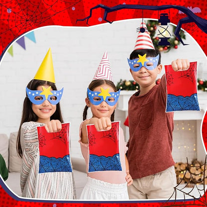 Eccliy 30 Pcs Spider Party Favors Bags Cartoon Candy Gift Bags for Spider Theme Birthday Party Decorations Goodie Supplies