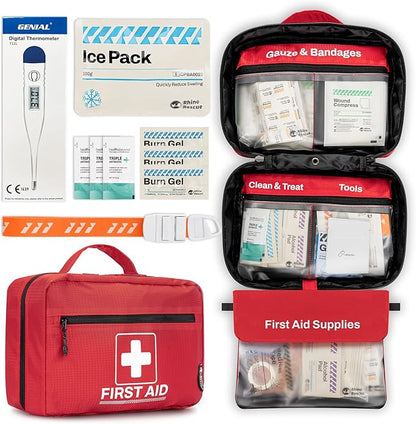RHINO RESCUE 240 Piece All-Purpose First Aid Kit, Home & Office Professional Medical Supplies, Ideal for Emergency, School, Business, Car, Camping