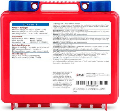 Care Science First Aid Kit, 110 Pieces | Professional Use for Travel, Work, School, Home, Car, Emergency, Survival, Camping, Hiking, and More