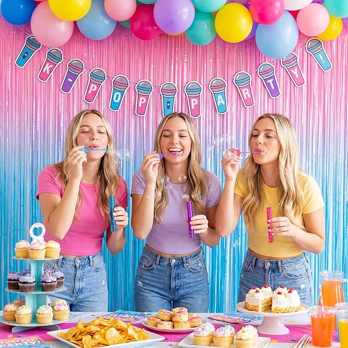 Jenaai 24 Pcs Soda Pop Bubble Wands Kpop Bubbles Party Favors for Summer Activity Cartoon Birthday Gifts Carnival Goody Bag Stuffers Wedding Supplies