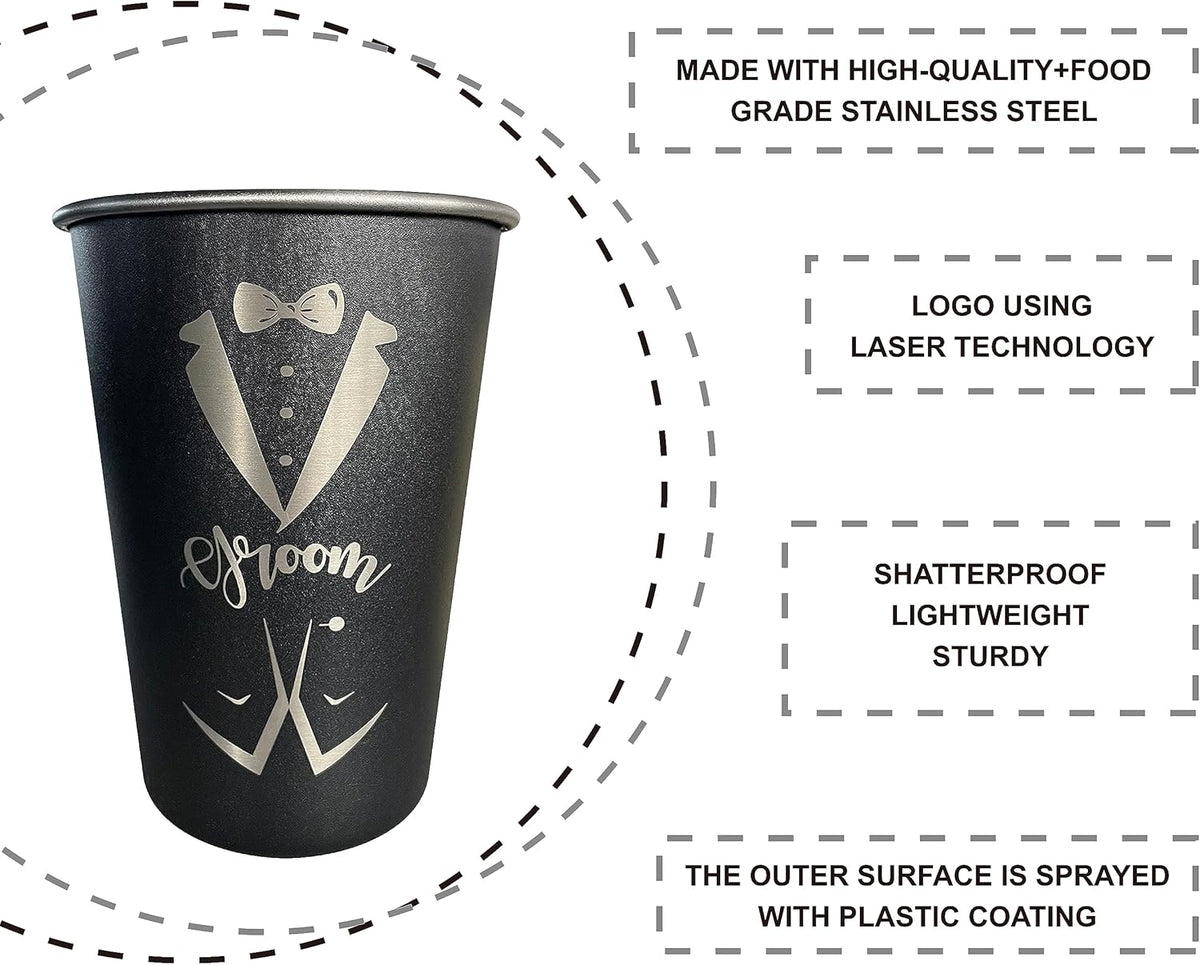 TEAM GROOM Groomsmen Gifts Cups 8 pcs Bachelor Party Favors Groomsmen Tumblers（Groom s Crew）
