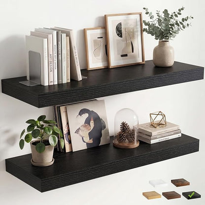 12 inch Deep Floating Shelves for Wall, 36 inch Wide Engineered Wood Wall