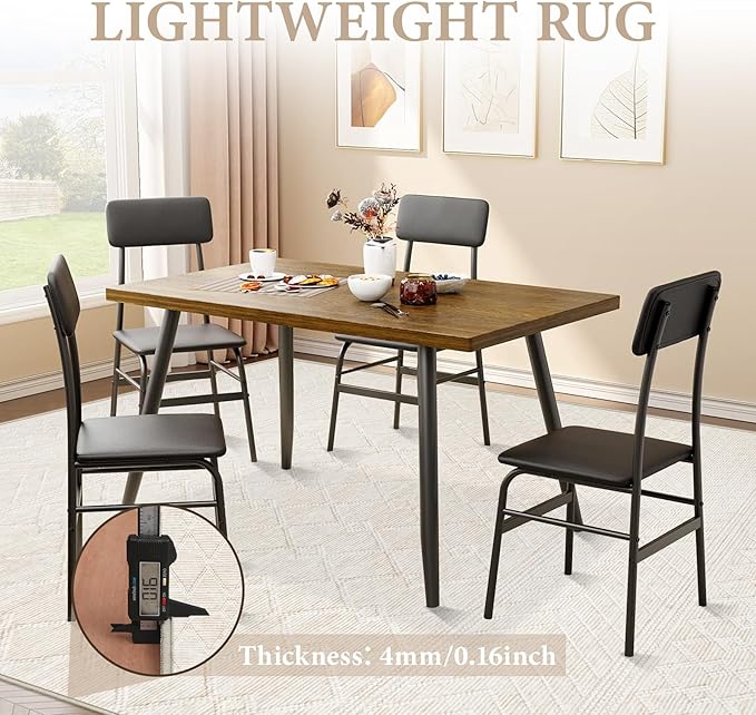 Area Rug for Living Room 9x12: Large Washable Boho Moroccan Rugs Geometric Neutral Rug, Non-Slip Foldable Morden Farmhouse Indoor Floor Carpet for Bedroom Dining Table Home(Modern Beige,9'x12')