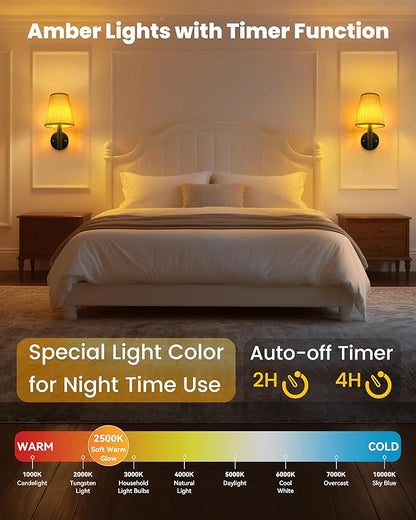 TECOMLIGHT Rechargeable Battery Operated Wall Sconce Set of 2, Wireless LED Wall Lights with Remote & Touch Control, Wall Mounted Lamp Lighting Fixtures for Bedroom Living Room, Matte Black