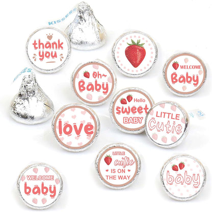 Guess How Many Candies Baby Shower Games, How Many Candies Standing Sign 50 Guessing Cards 180 Baby Shower Candies Stickers, Guess How Many Candies Strawberry Baby Showers Game Set for Birthday Party