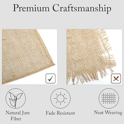 2 Pack Natural Burlap Table Runners (12 x 72 Inch) | Rustic Jute Table Runners for Wedding, Farmhouse, Thanksgiving, Coffee Table Decor Cover, Fall Décor & Parties