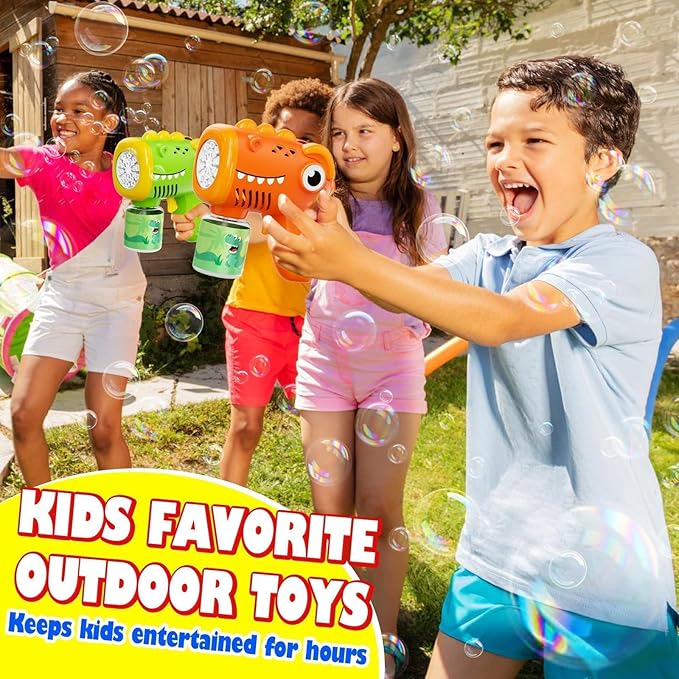 Boys Toys for 3-8 Year Old: 2 Pack Bubble Gun Machine Rechargeable, Kids Toys Birthday Gifts for 3 4 5 6 7 8 Years Old Boy Girls Toddlers Ages 3-5 Valentines Easter Outdoor
