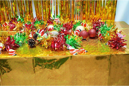 GREATRIL Gold Party Table Covers Disposable Tablecloth for Birthdays Party/2026 NYE/Graduations/Ceremony Decorations Rectangle Tablecover 54'' x 108'' - 2 Packs