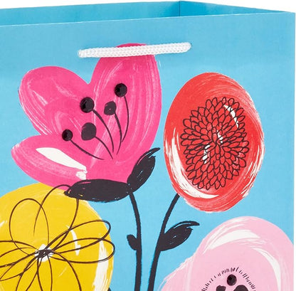 Hallmark Assorted All Occasion Gift Bags (8 Bags: 4 Medium 9", 4 Large 13") Flowers, Butterfly, Stripes, Solids for Easter, Birthdays, Bridal Showers, Mother's Day