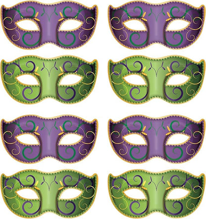 Beistle 8 Piece Jumbo Mardi Gras Decorations Masquerade Mask Cutouts New Orleans Party Décor