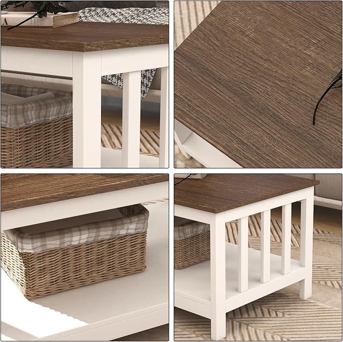 ChooChoo Farmhouse Coffee Table, 40 Inch
