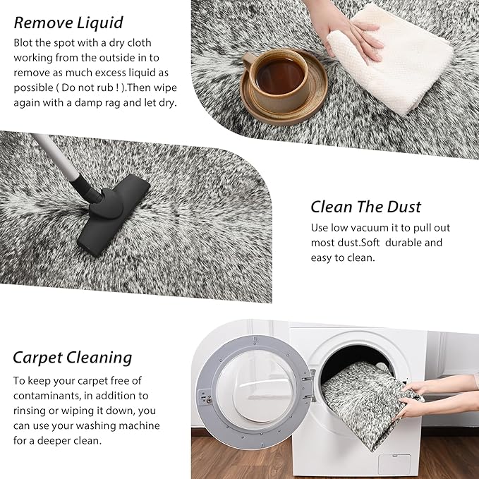 Cowhide Rug for Living Room, Washable Cow Hide Rug, Small Faux Animal Skin Rugs, Non-Slip Cow Print Area Rugs， 3x4Ft Cowhide Rugs for Bedroom Office Kitchen Entryway， Grey
